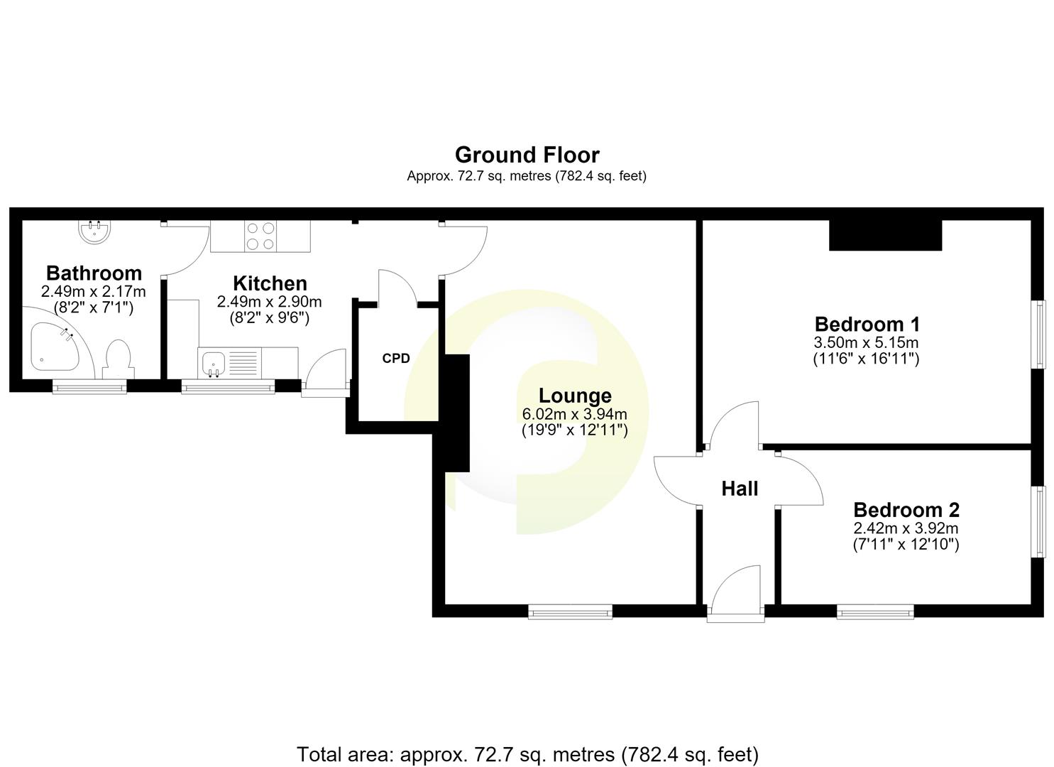 Floorplan.Fenwick Terrace, North Shields